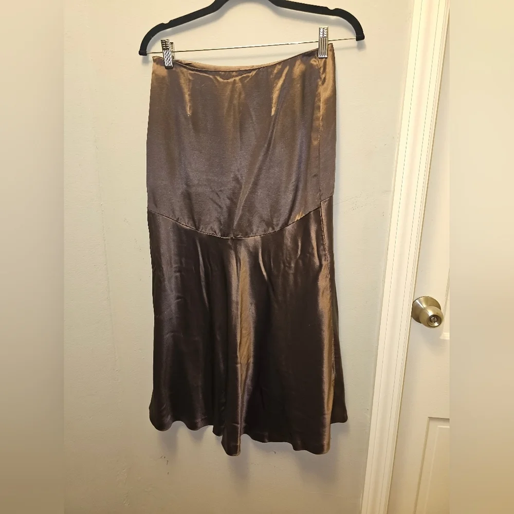Hennes Collection Silk Vintage Midi Skirt.